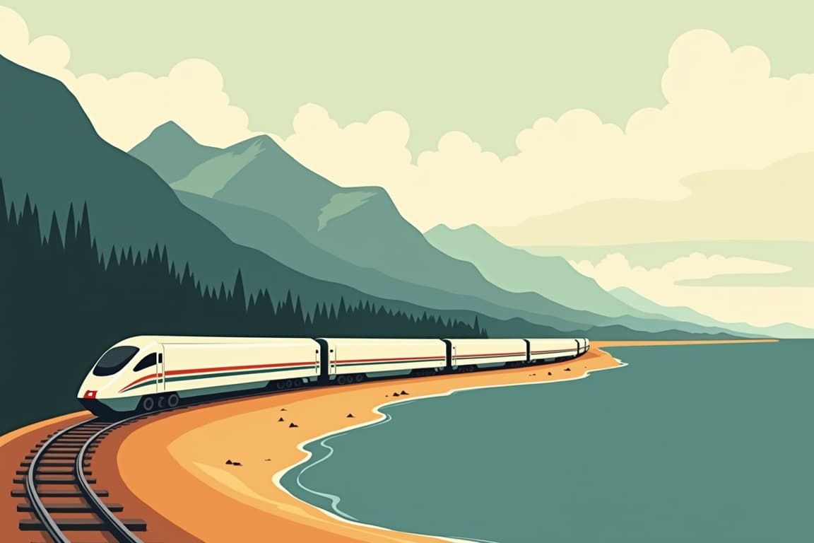 Illustration of Peaks to Pacific Journey