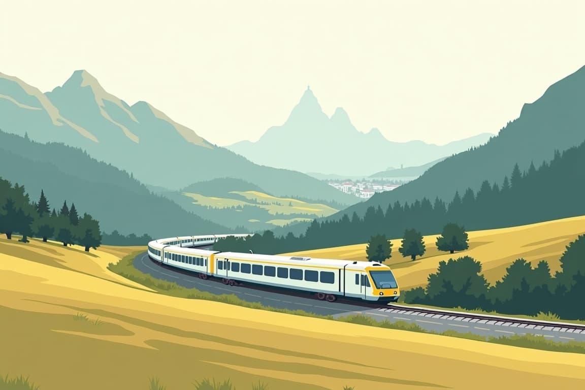 Illustration of Poland and the Tatra Mountains