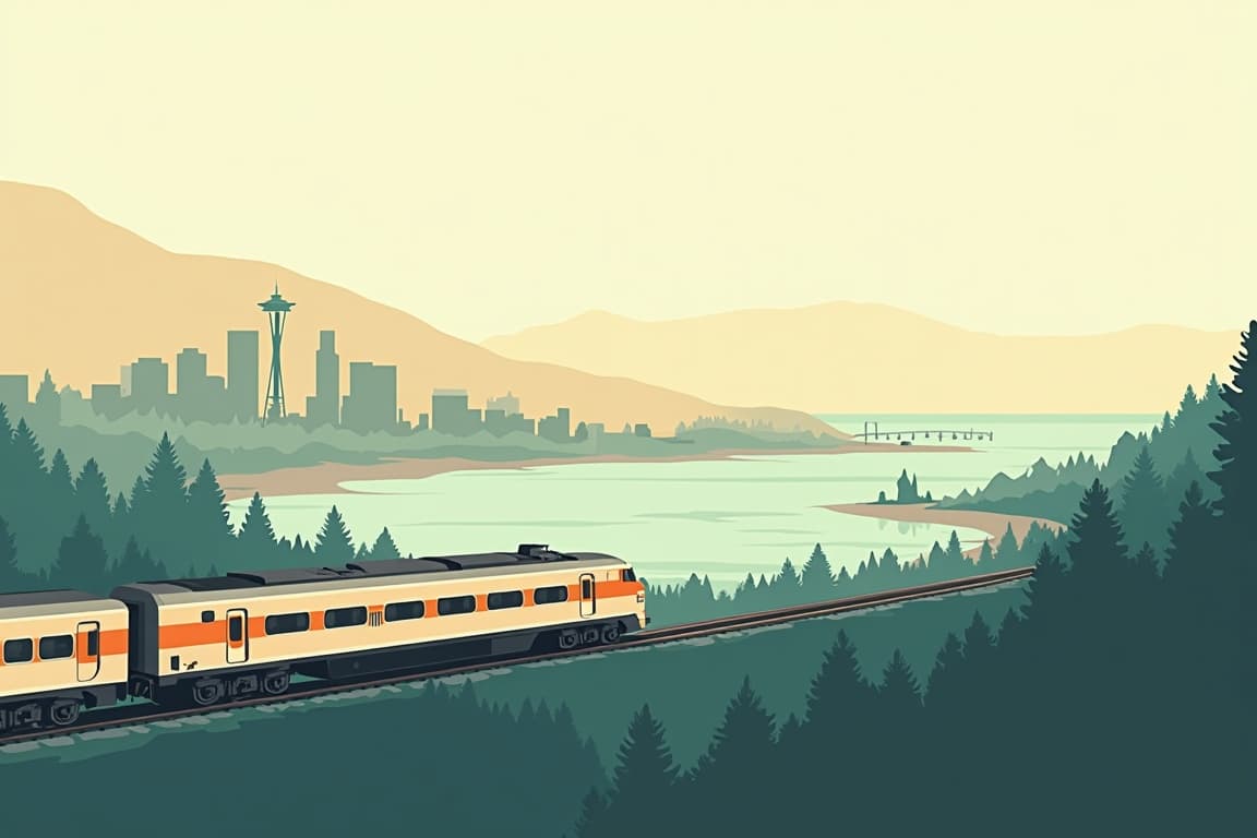 Illustration of Portland and Seattle Getaway