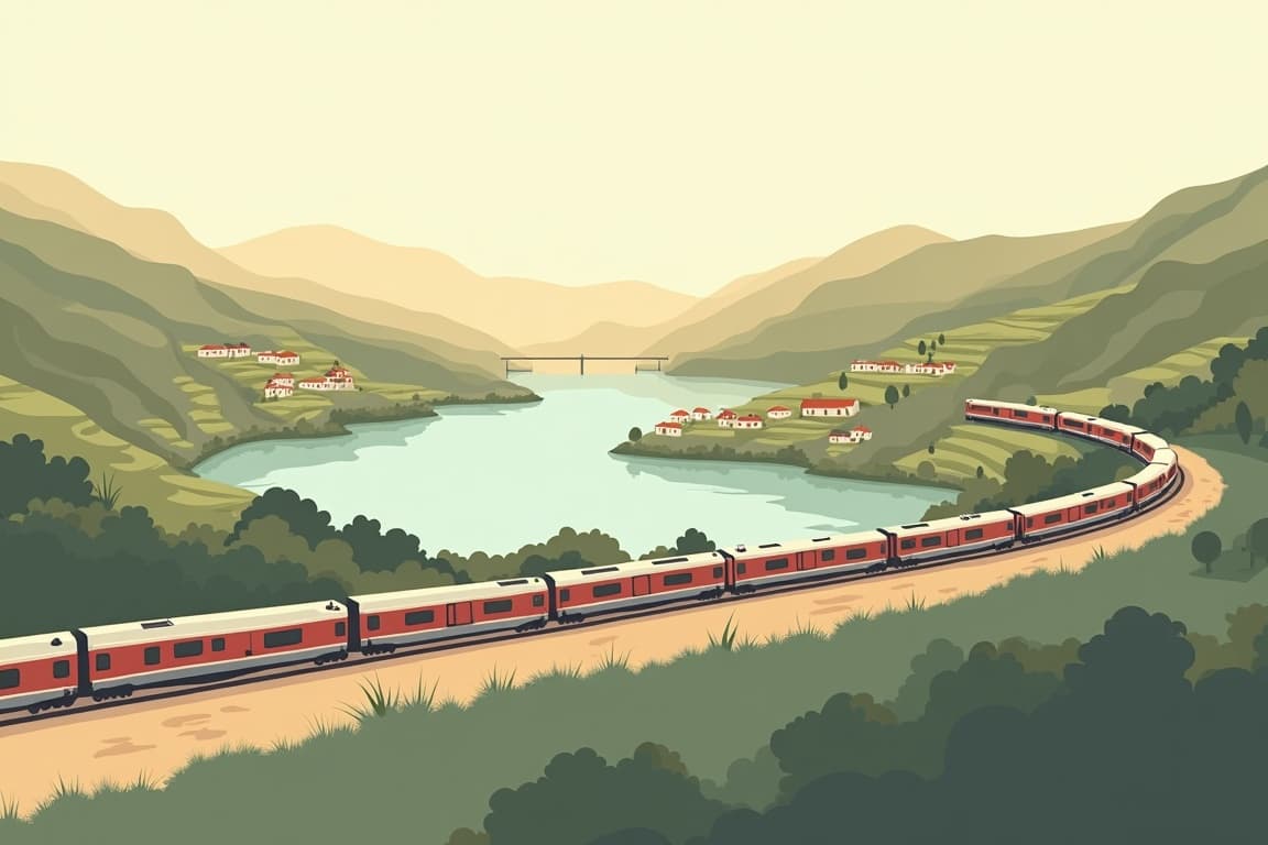 Illustration of Porto and Lisbon