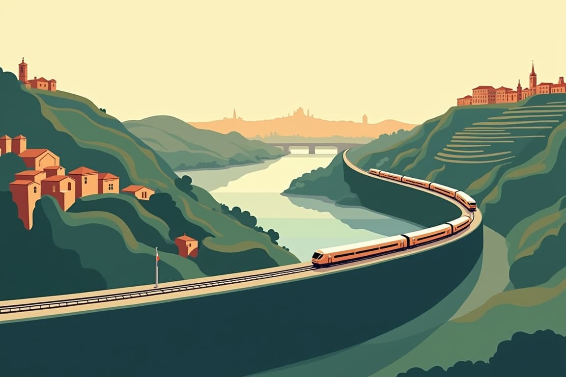 Illustration of Porto, Coimbra, and Lisbon