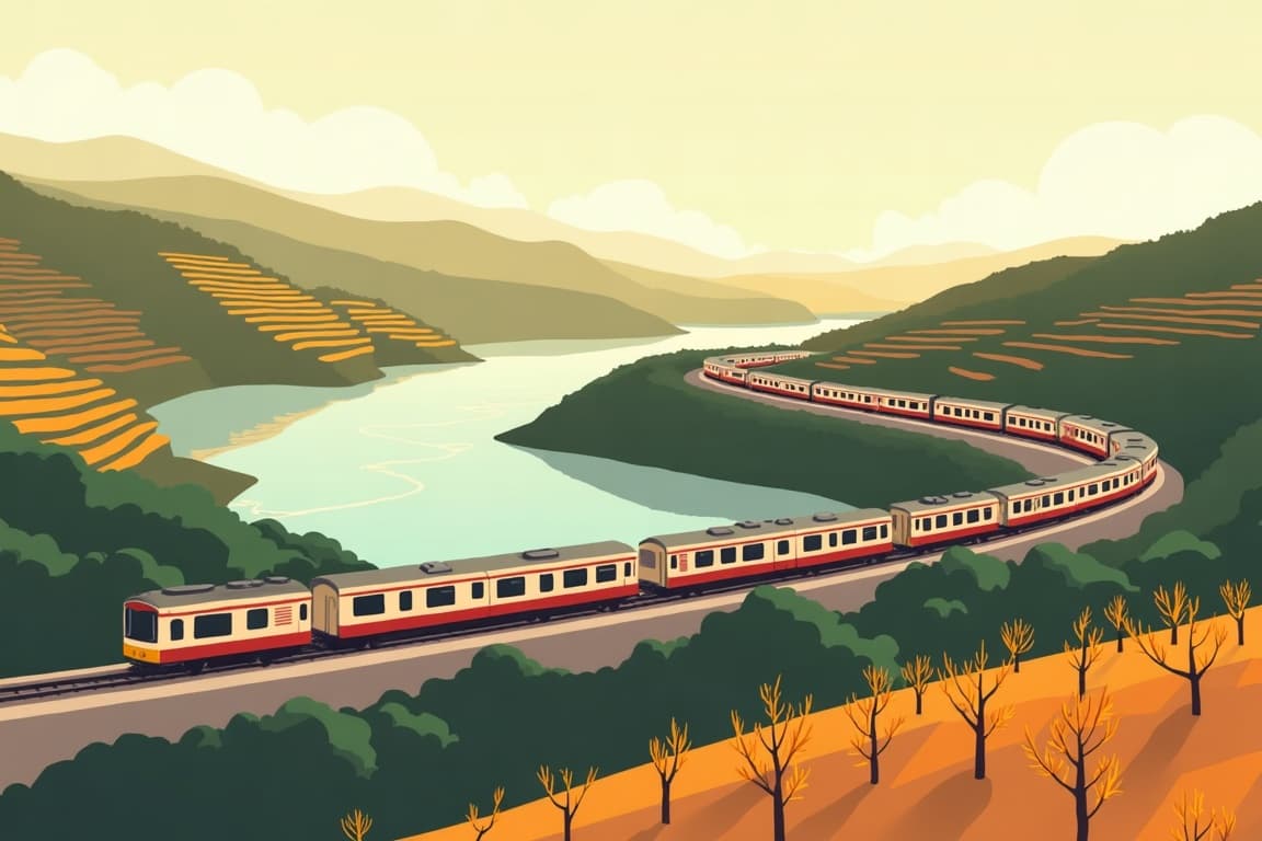 Illustration of Portugal, Spain & the Douro