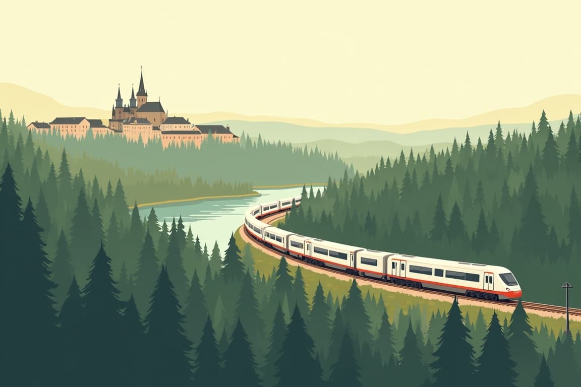 Illustration of Prague Without Flying
