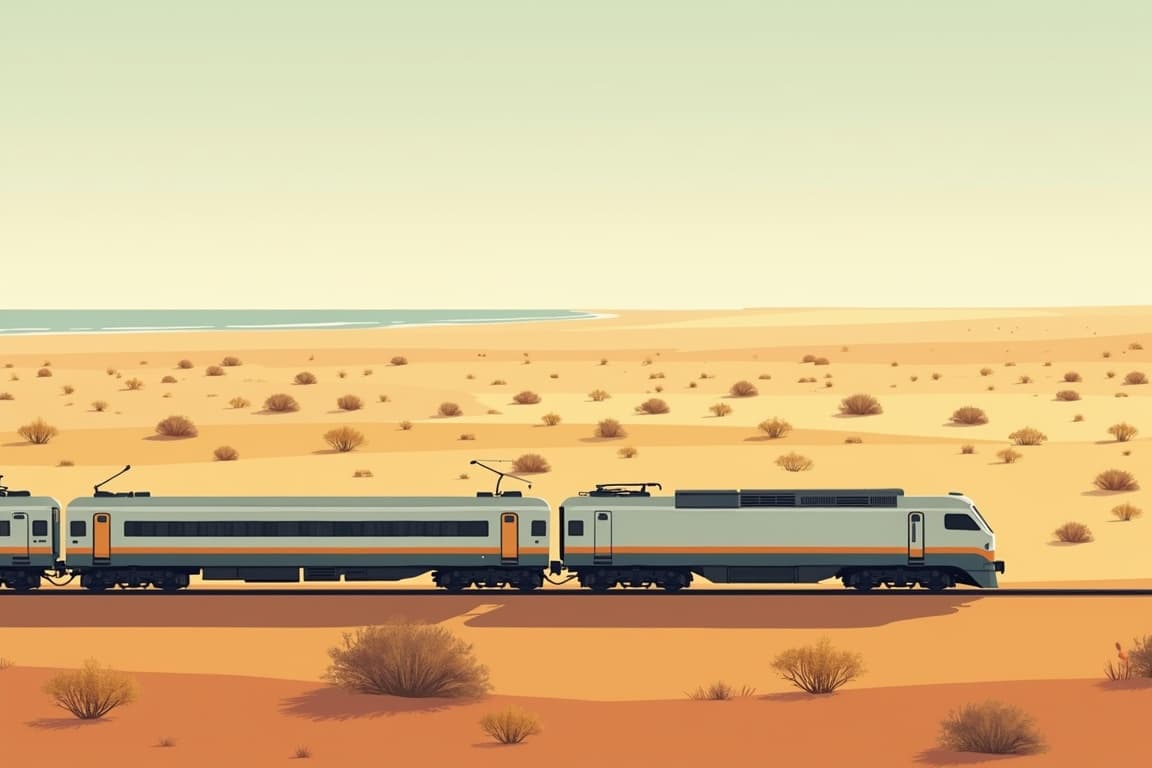 Illustration of Rail Across the Nullarbor