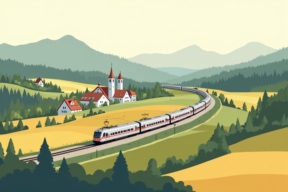 Illustration of Rail Romantic Road