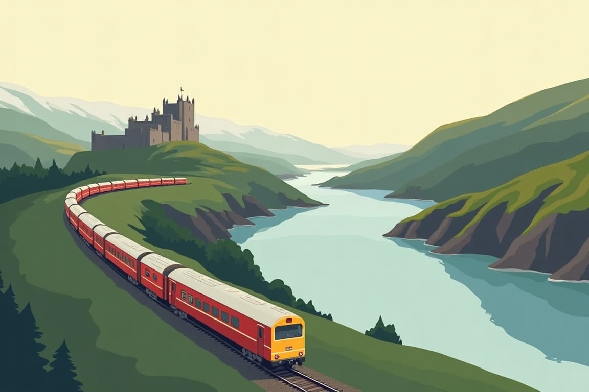 Illustration of Railroads & Castles of Wales