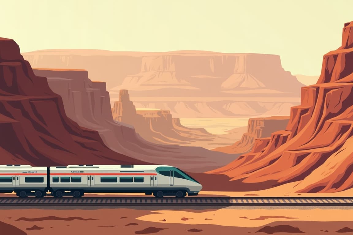 Illustration of Rails to the Grand Canyon