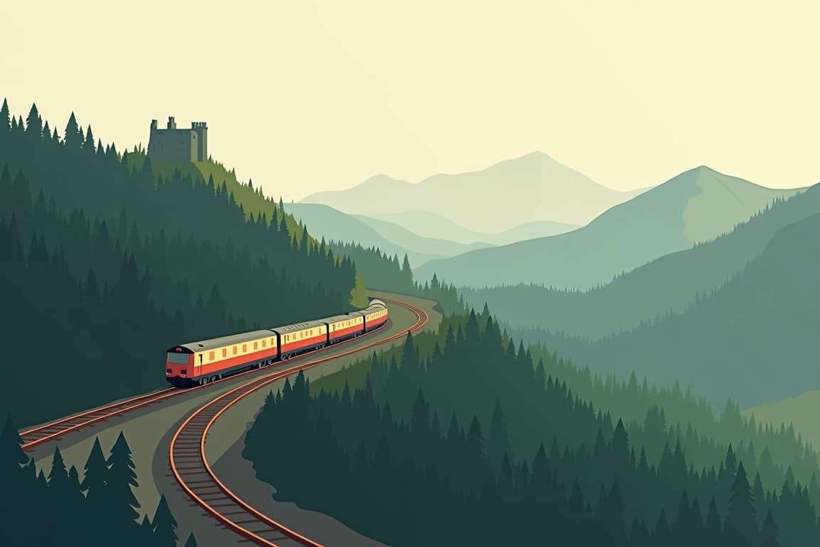 Illustration of Railways & Castles of Wales