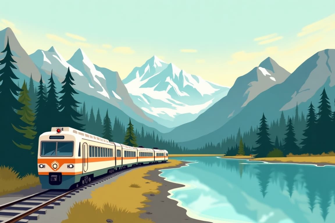 Illustration of Rockies Circle by Rail