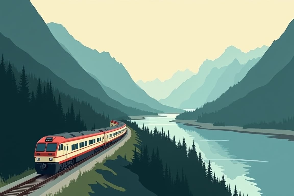 Illustration of Rockies Circle Train Adventurer