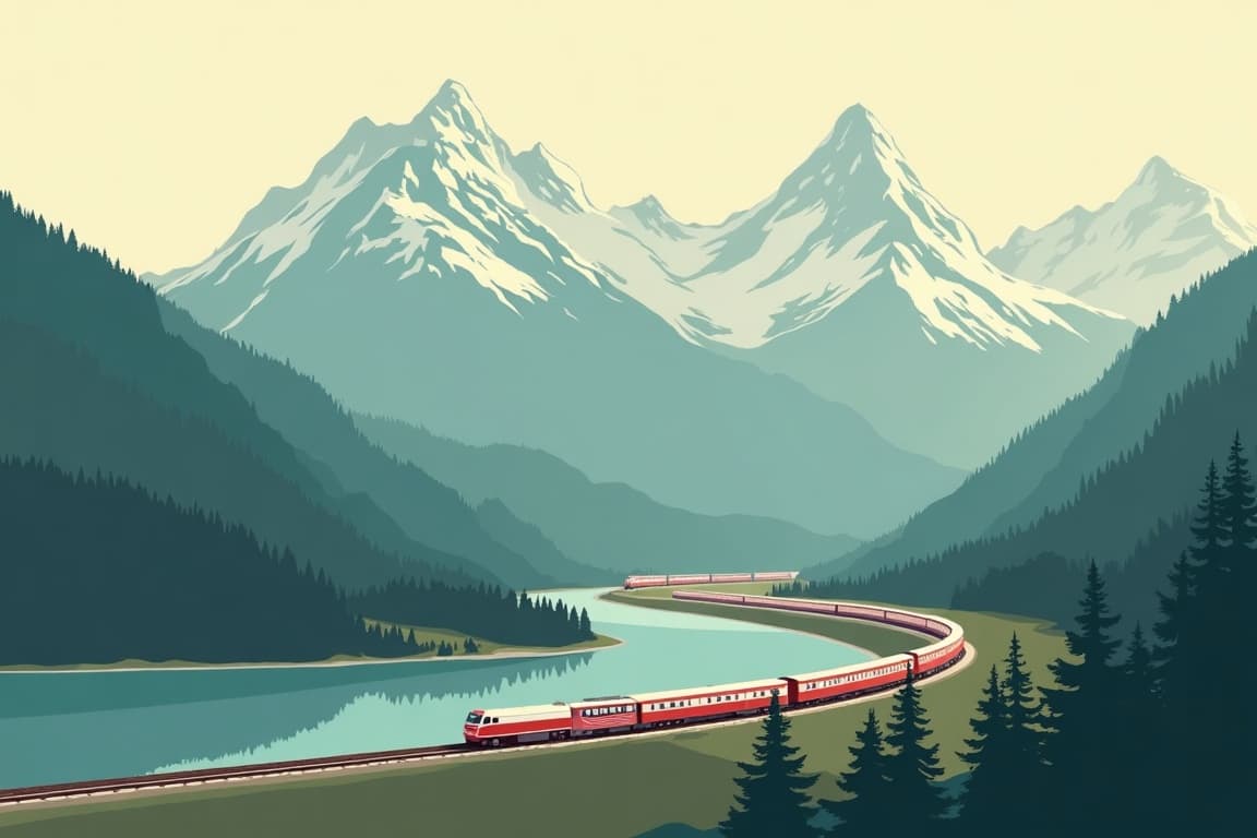 Illustration of Rockies, Rail & Alaska