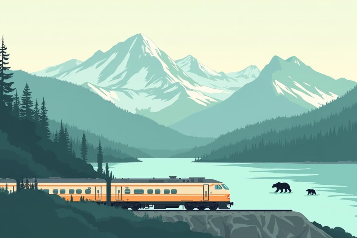 Illustration of Rockies, Rail & Bears