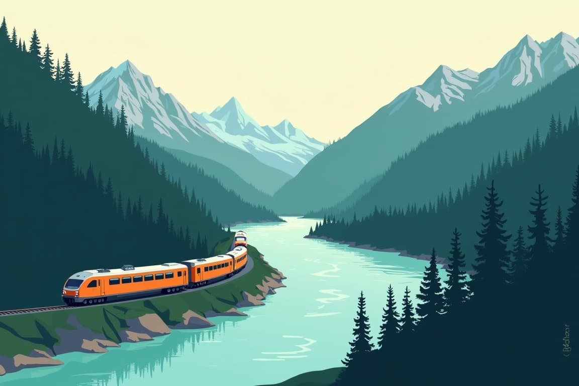 Illustration of Rocky Mountain Railtour