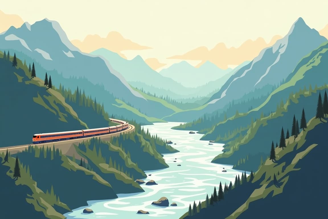 Illustration of Rocky Mountaineer