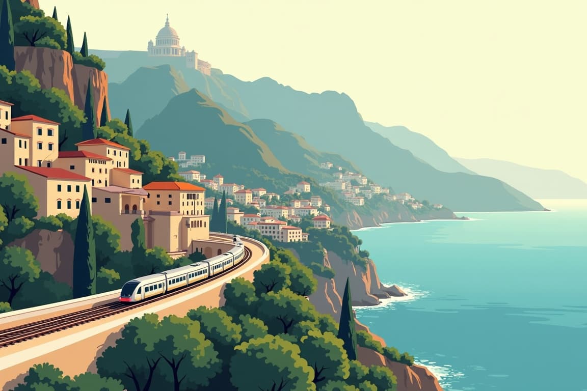 Illustration of Rome and Amalfi