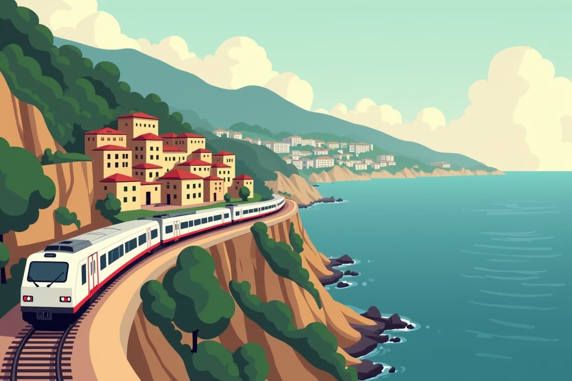 Illustration of Rome and Cinque Terre