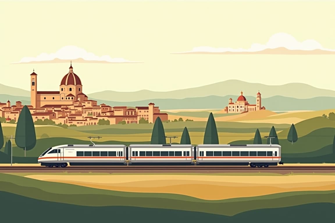 Illustration of Rome and Florence