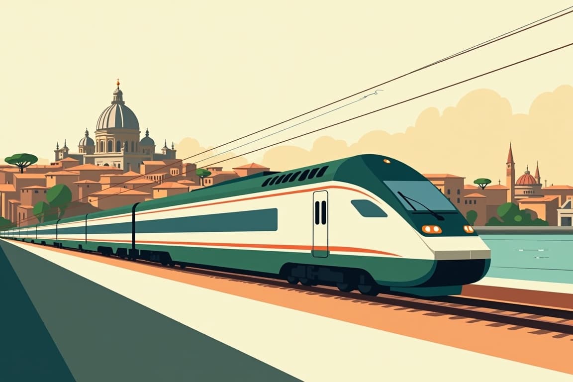 Illustration of Rome and Milan