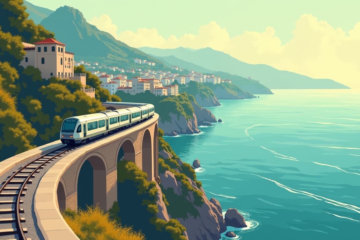 Illustration of Rome and Sorrento