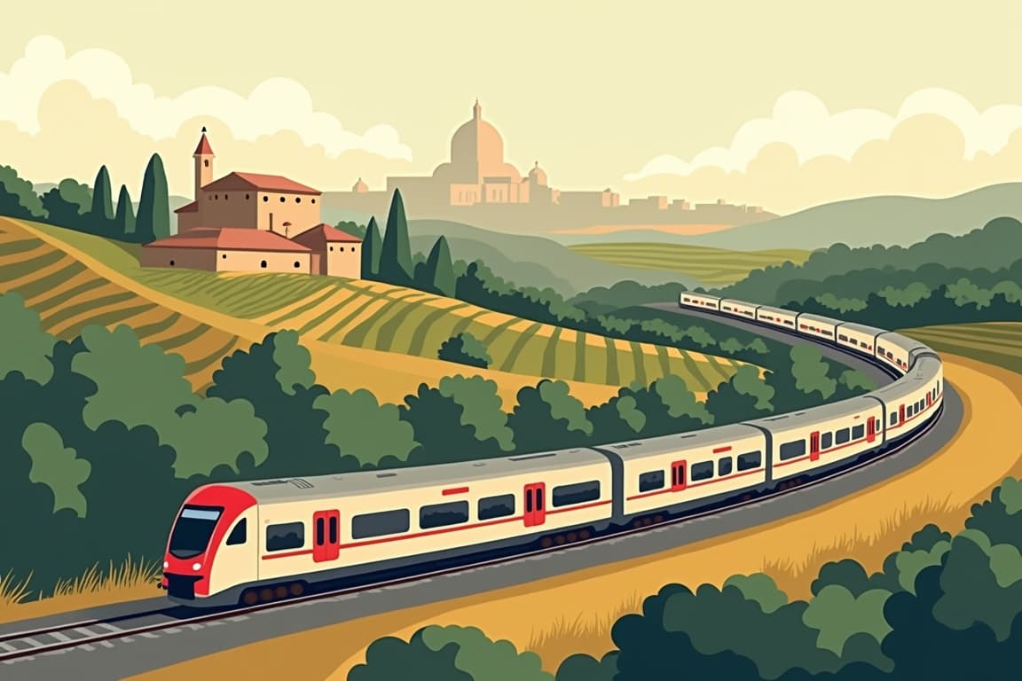Illustration of Rome & the Heart of Umbria