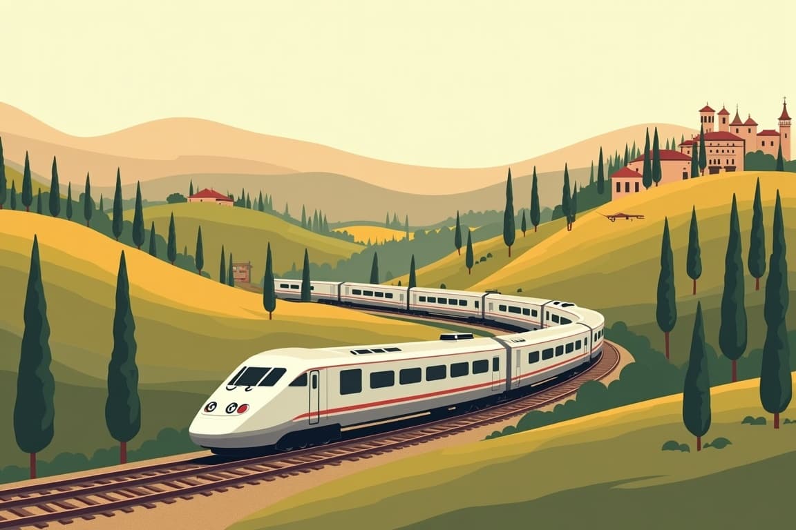 Illustration of Rome and Venice