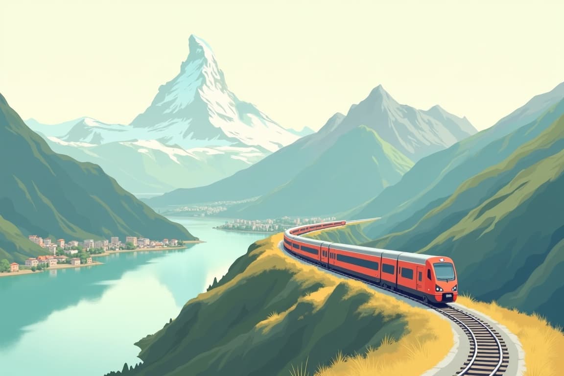 Illustration of Rome to the Matterhorn