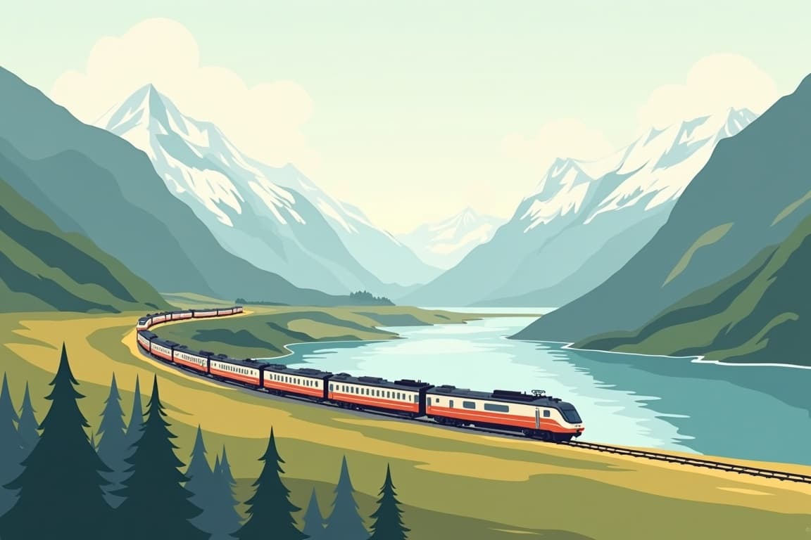 Illustration of Rome via the Alps