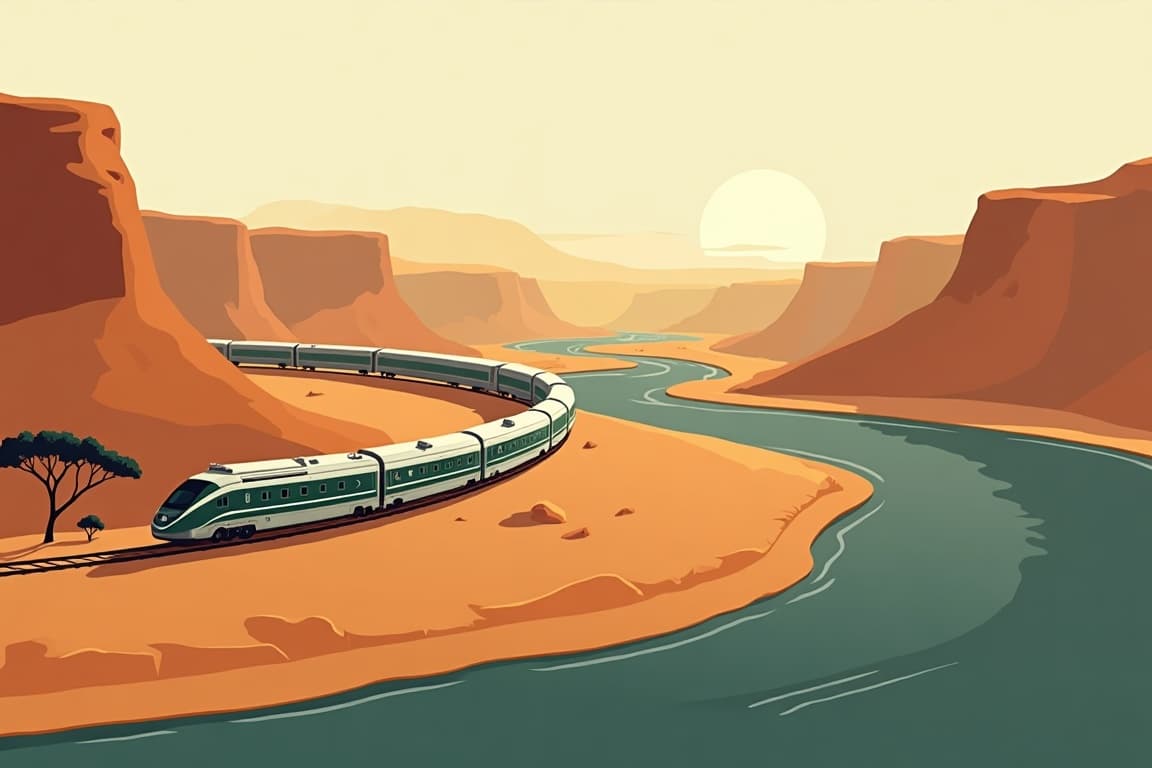 Illustration of Rovos Rail - Dar es Salaam - Cape Town