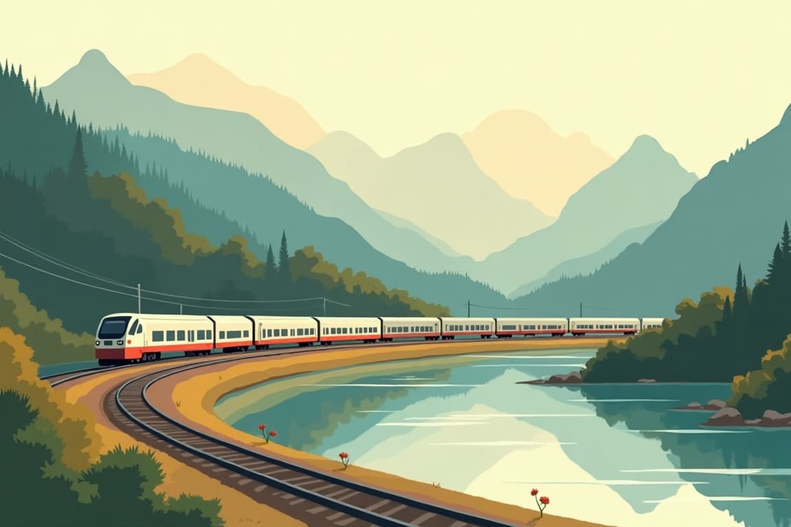 Illustration of Salzburg and Vienna from Munich