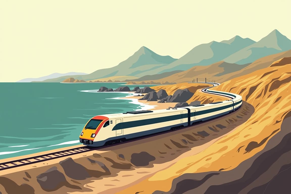 Illustration of San Sebastian and Bilbao