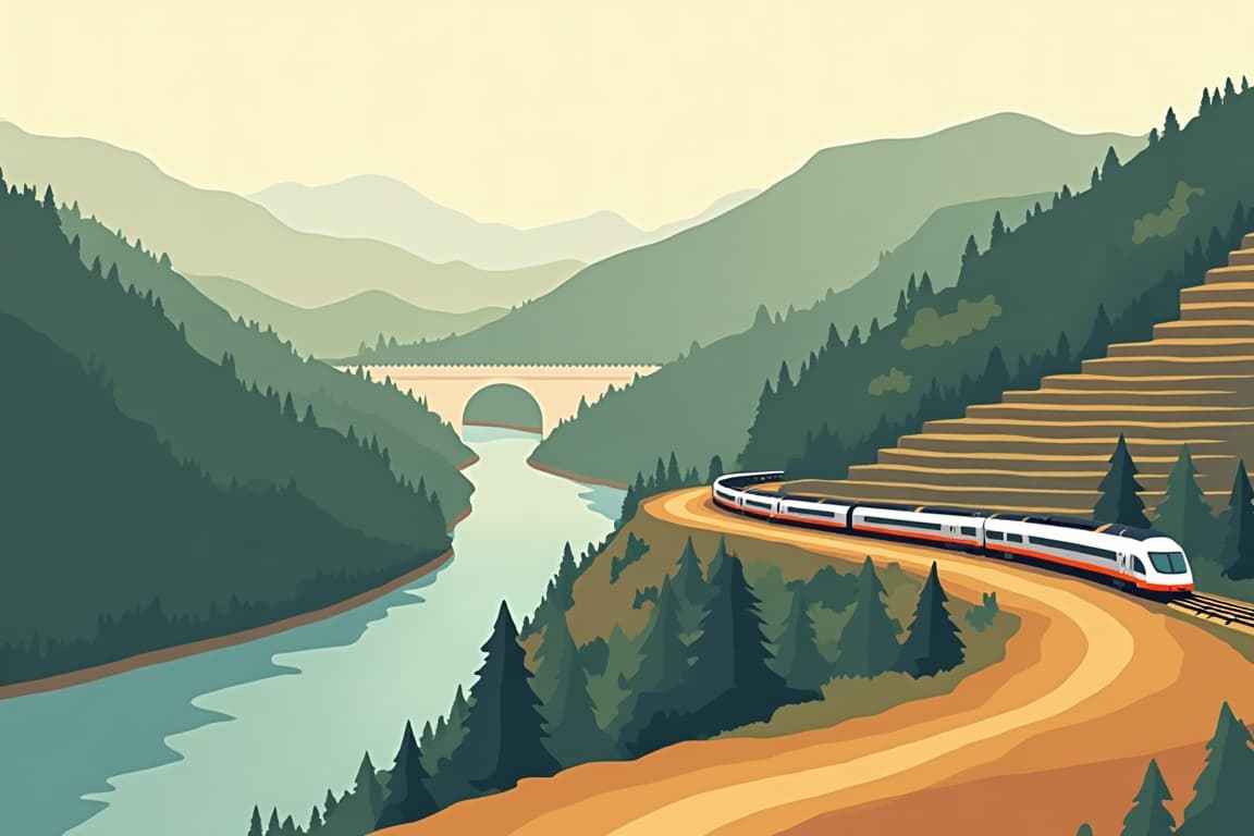 Illustration of Sarajevo to Split by Road & Rail