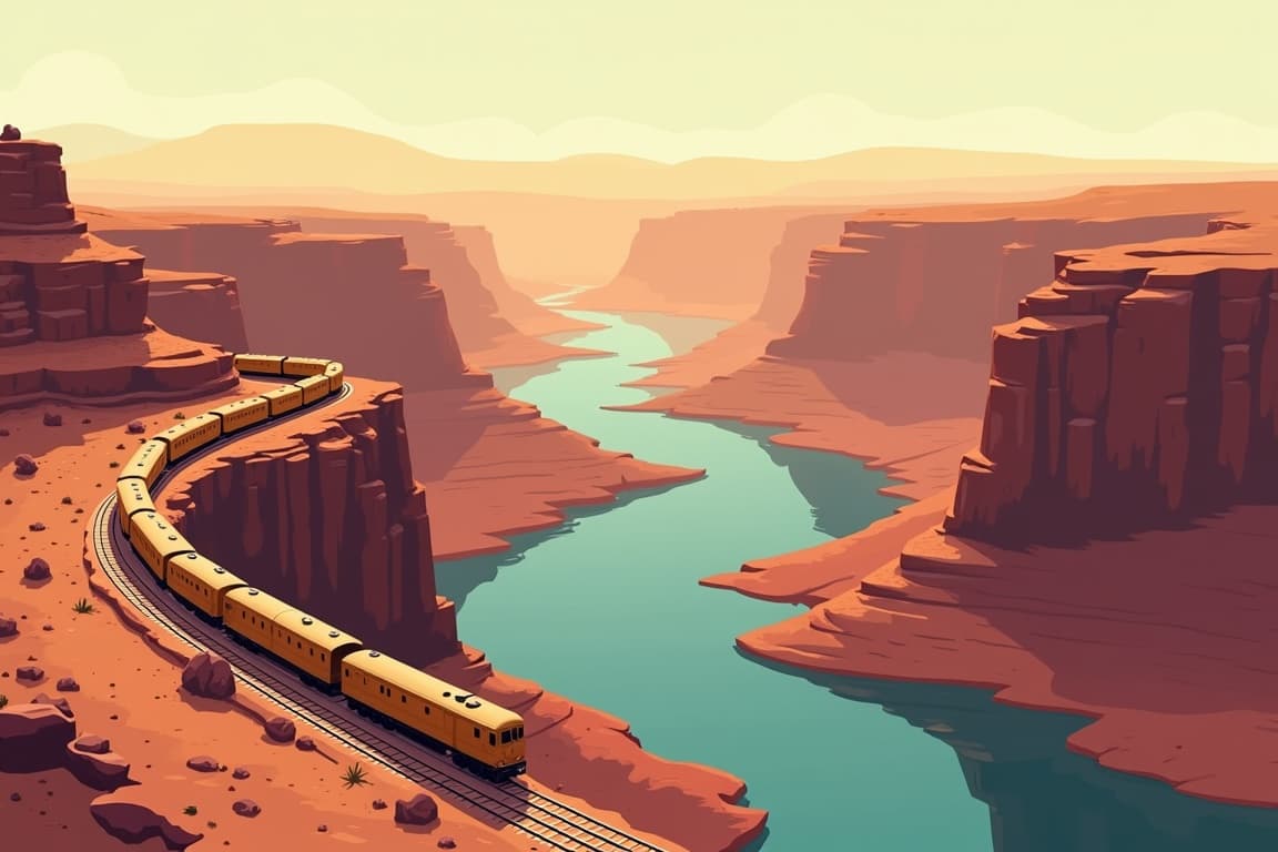 Illustration of Scenic America by Rail Eastbound