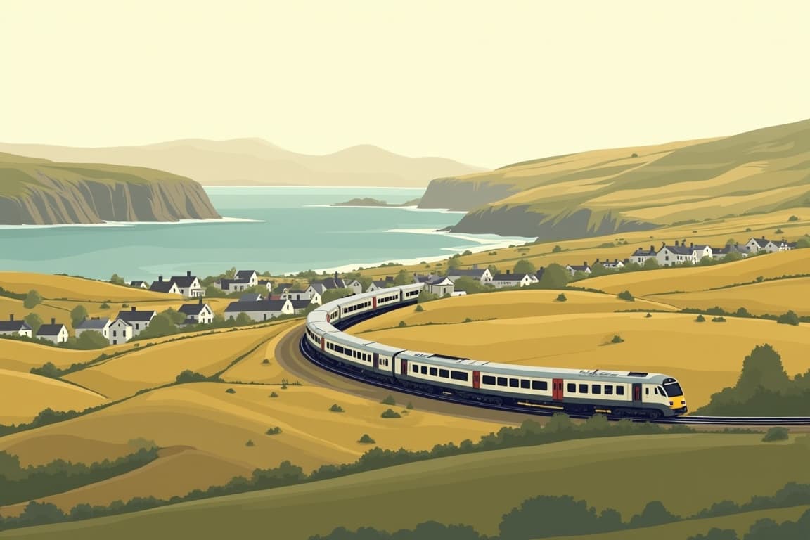 Illustration of Scenic Routes of Britain by Train