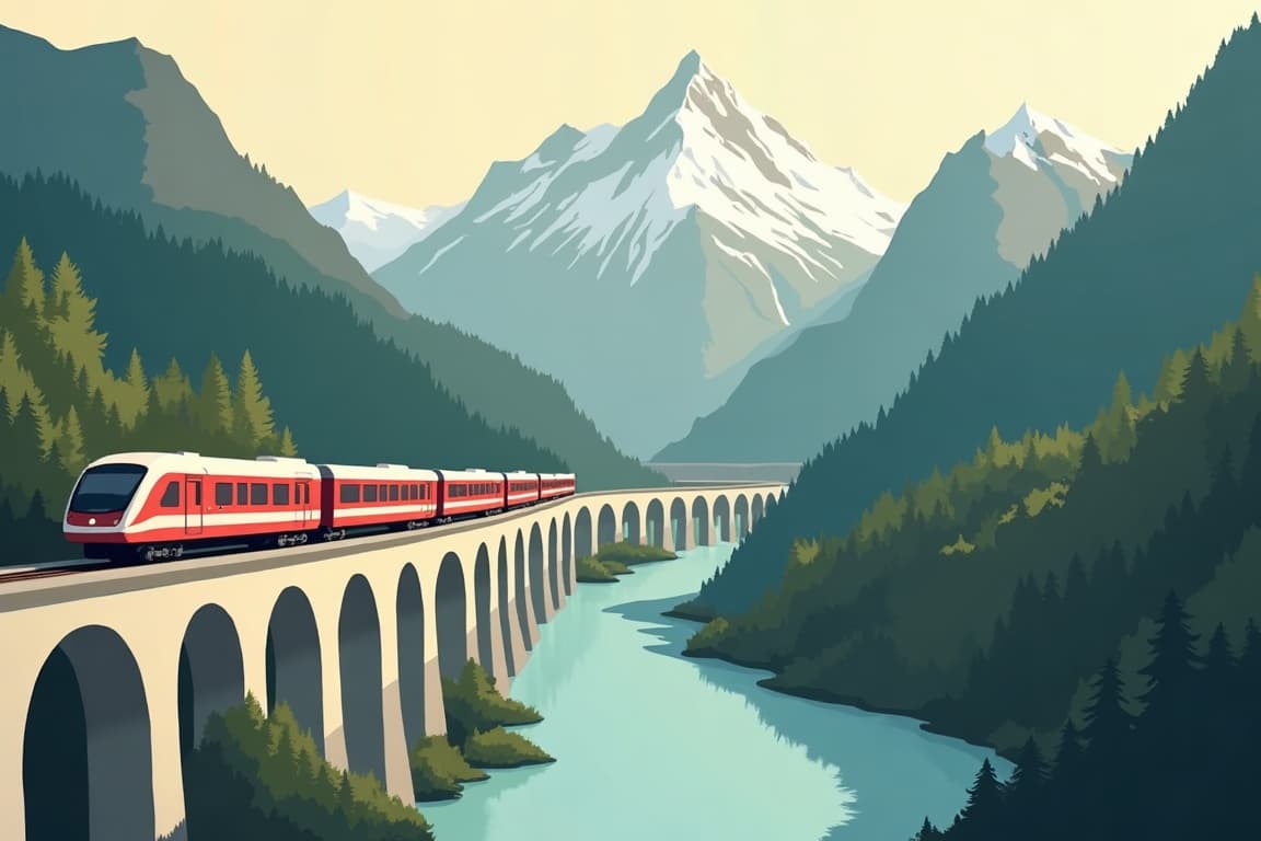 Illustration of Scenic Switzerland: Bernina Express