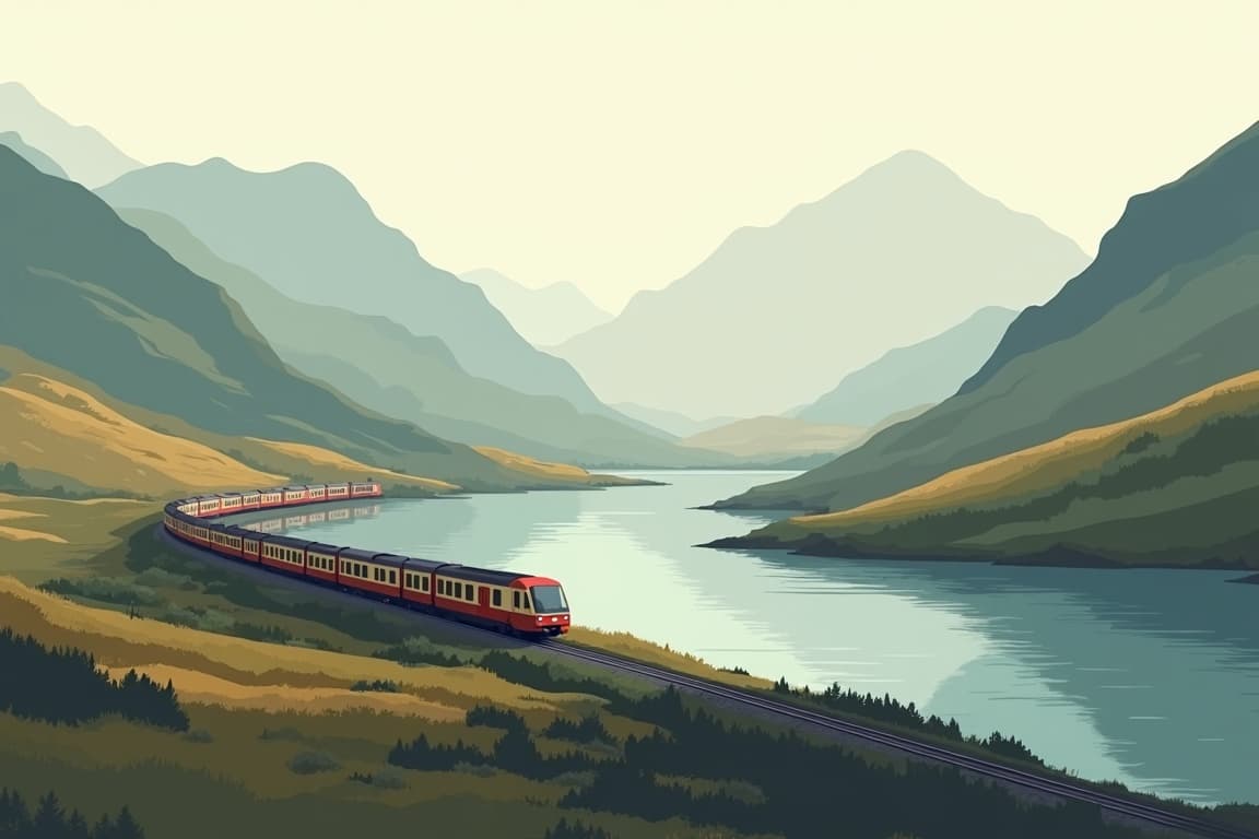 Illustration of Scottish Highlands Escape