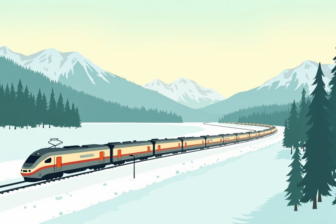 Illustration of Silvesterreise auf der Transsib
