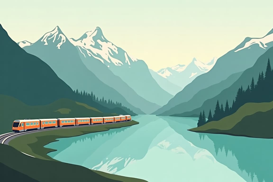 Illustration of Sleeper Journey through Austria