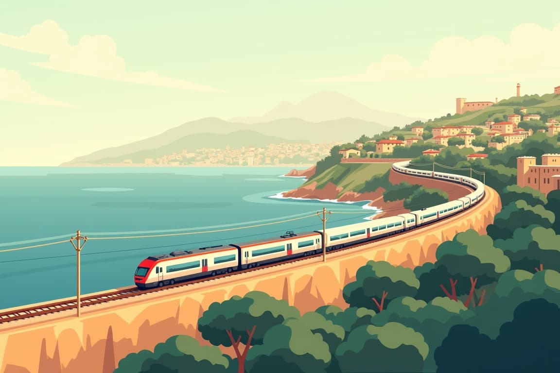 Illustration of Sorrento and Rome