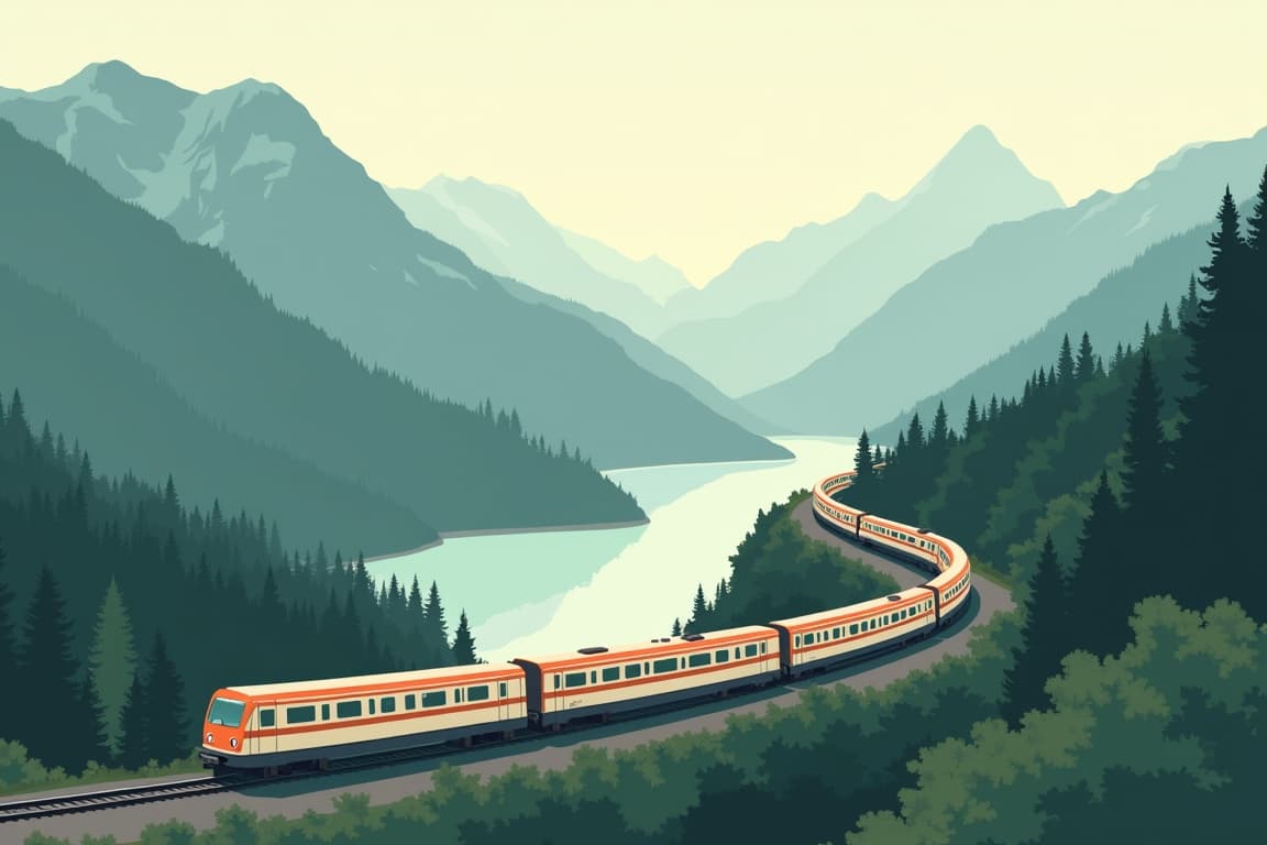 Illustration of Swiss Mountain Explorer