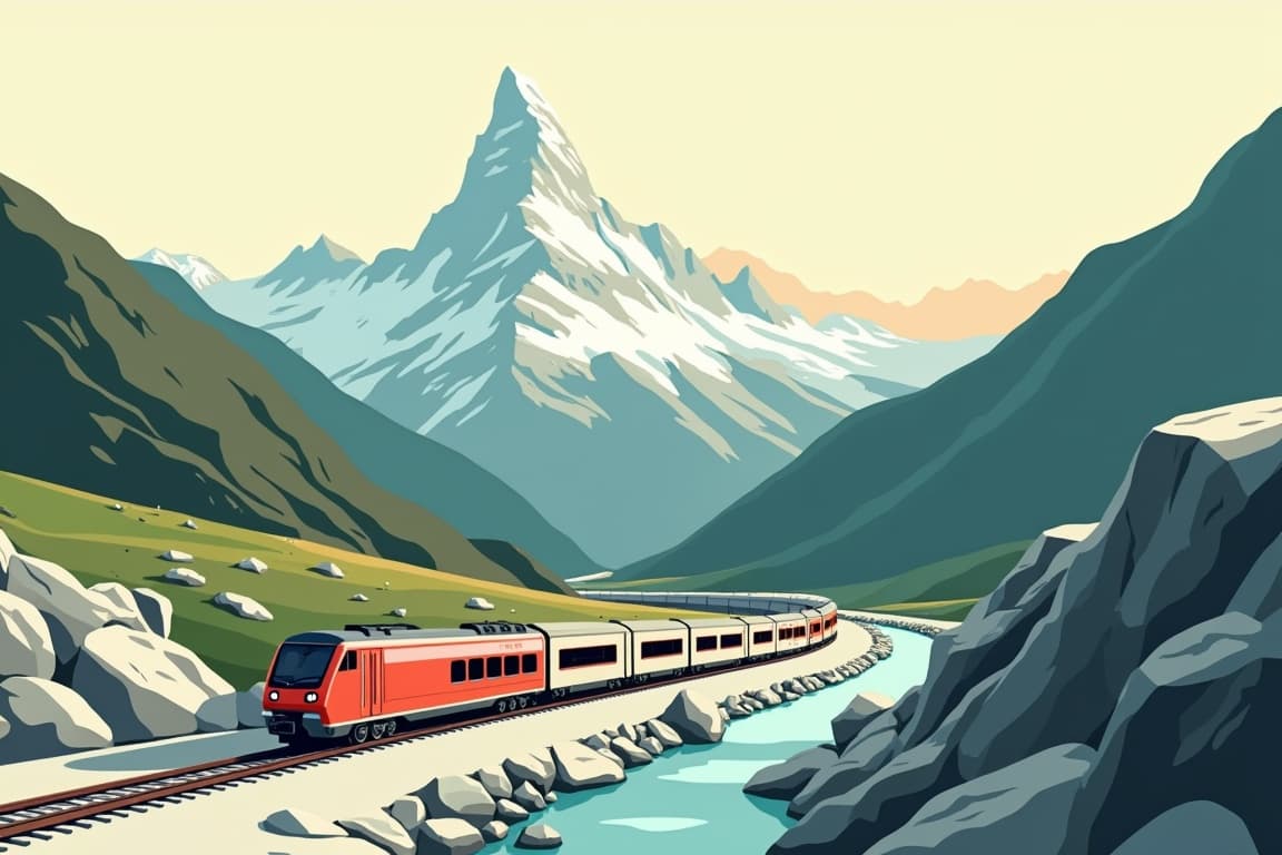 Illustration of Switzerland Explorer