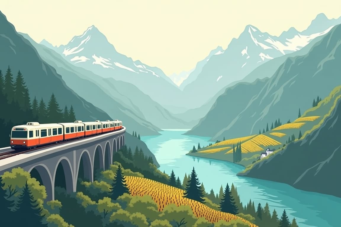 Illustration of Switzerland Grand Tour
