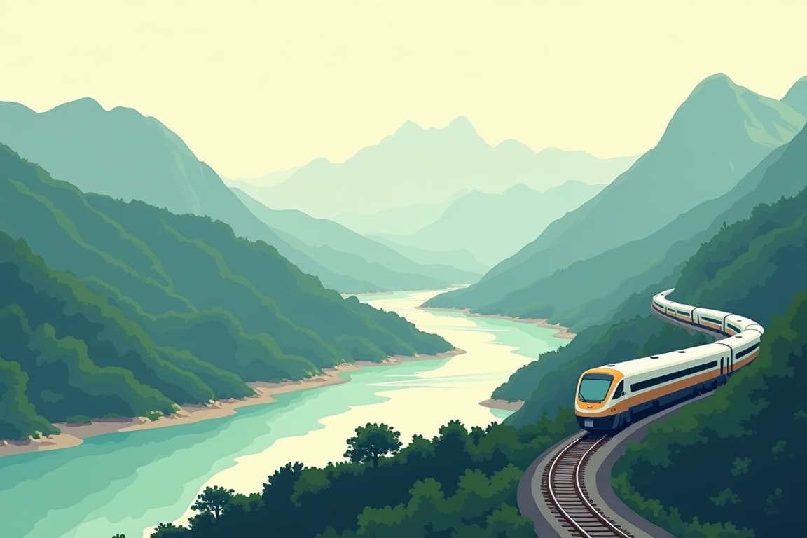 Illustration of Taiwan by Rail