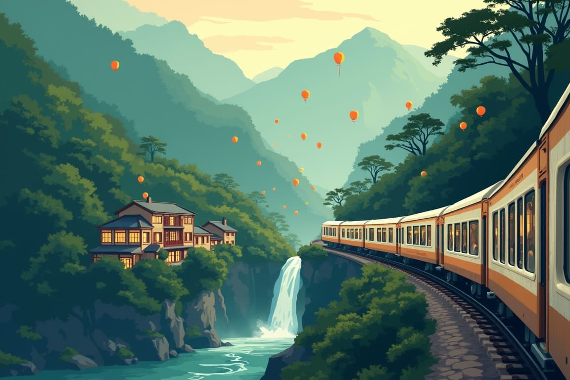 Illustration of Taiwan by Rail