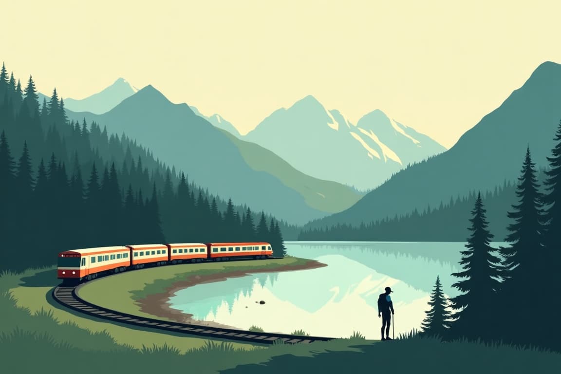 Illustration of Talkeetna Lakes Hike