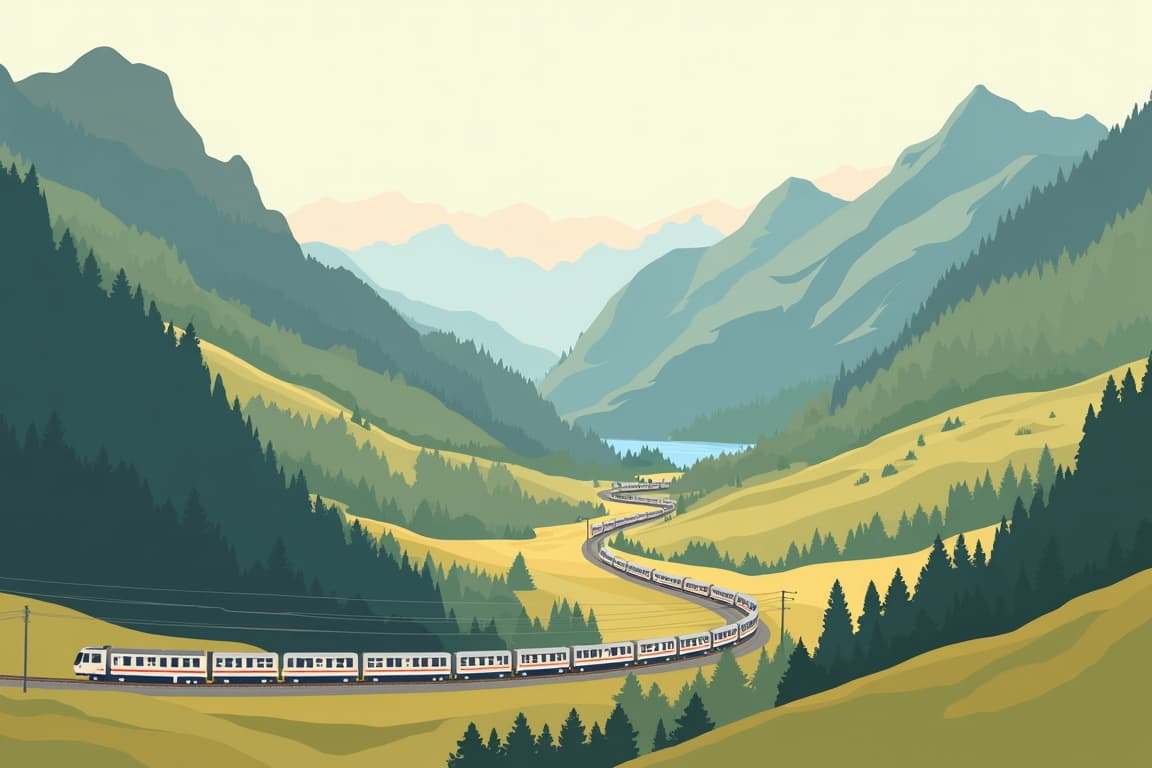 Illustration of The Bernina Express