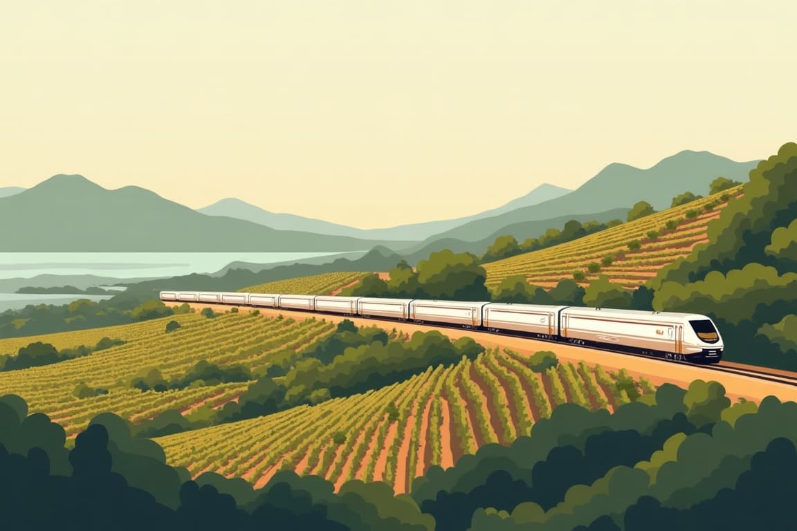 Illustration of The Blue Train