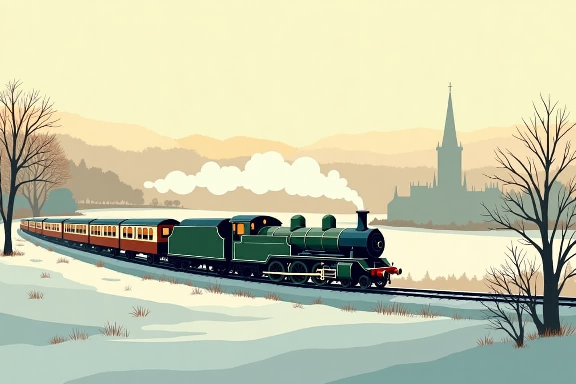 Illustration of The Christmas White Rose
