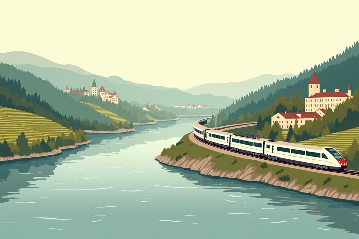 Illustration of The Classic Blue Danube