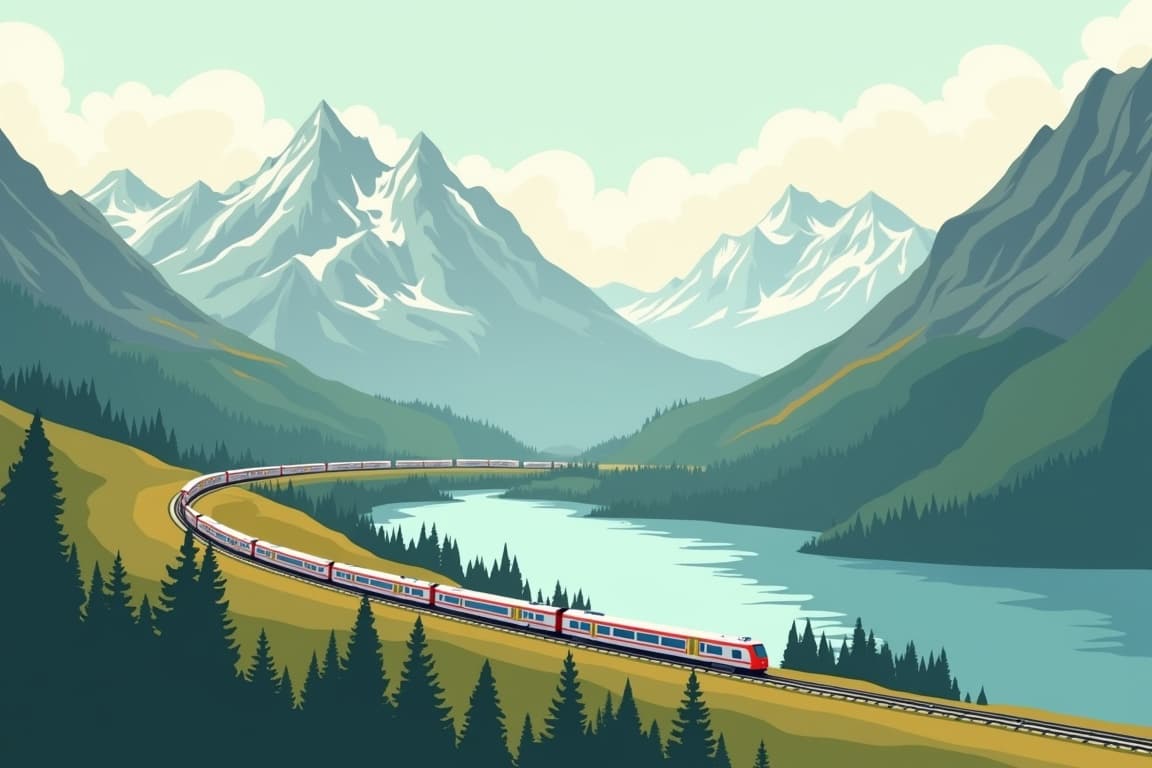 Illustration of The Glacier Express