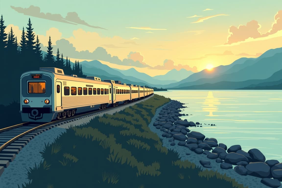 Illustration of The Great Alaska Beer Train